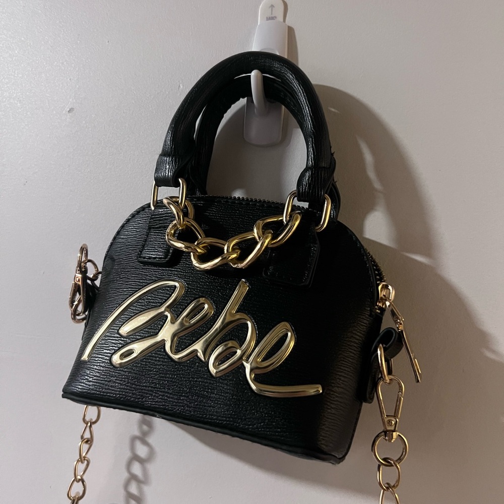 Bebe Black and Gold Handbag - Picture 1 of 6